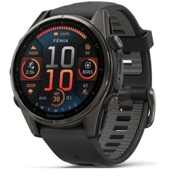 Garmin Fenix 8 Amoled Sapphire Titanium 43 Mm älykello 010-02903-21 Hot