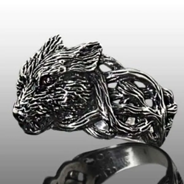 Northern Viking Fenrir Wolf Hopeasormus Miesten NVJ-H-SO010 Hot