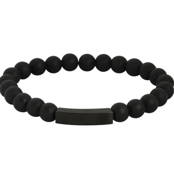 Steel Plus Akaattiteräsrannekoru BSS581 BLK AGATE Store