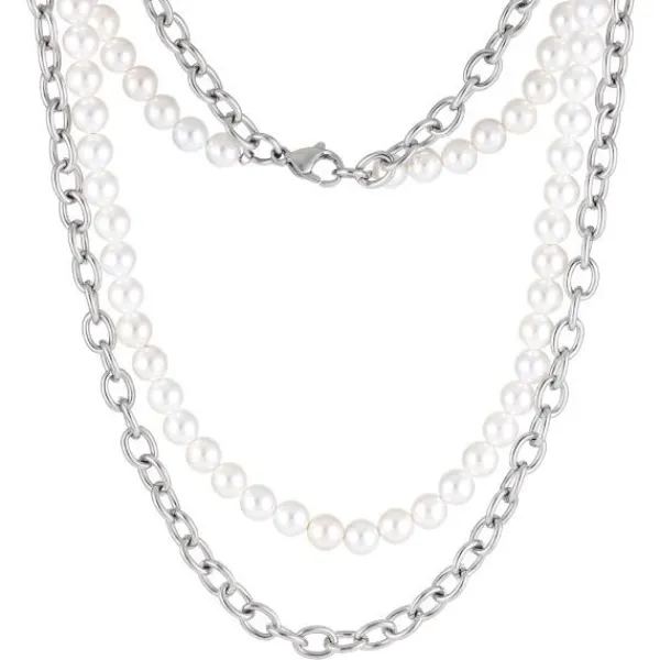 Steel Plus Pearl Teräskaulakoru NSS862 SS CHAIN WHITE Store