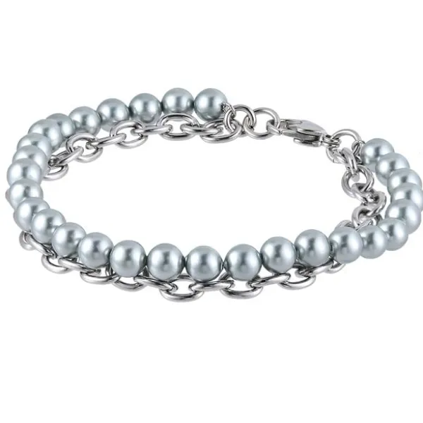 Steel Plus Pearl Teräsrannekoru BSS905 SS CHAIN GREY Best